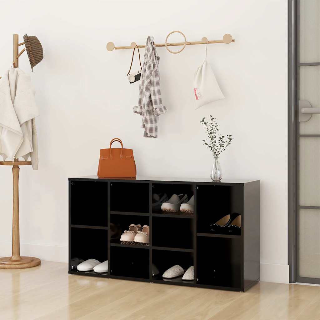 Schuhbank Schwarz 103x30x55 cm Holzwerkstoff